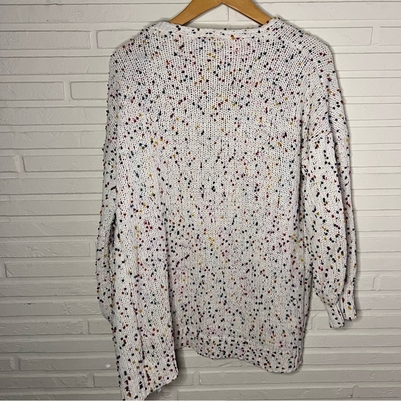 P.S Kate Off White Confetti Knit Open Cardigan, Women’s Size Small/ Medium - Picture 4 of 10